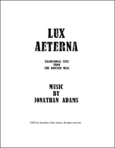 Lux Aeterna SATB choral sheet music cover